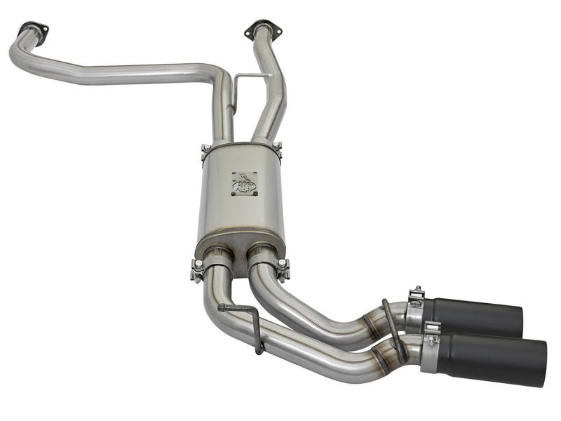 aFe POWER Rebel Series 2 - 1/2in 409 SS Cat Back Exhaust w/ Black Tips 16 - 17 Nissan Titan V8 5.6L - Catback - aFe