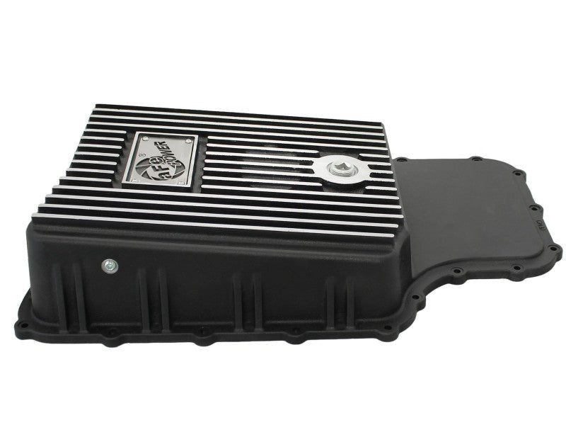 aFe Power Transmission Pan Black Machined 11 - 14 Ford 6R140 Trucks V8 6.7L (td) - Diff Covers - aFe