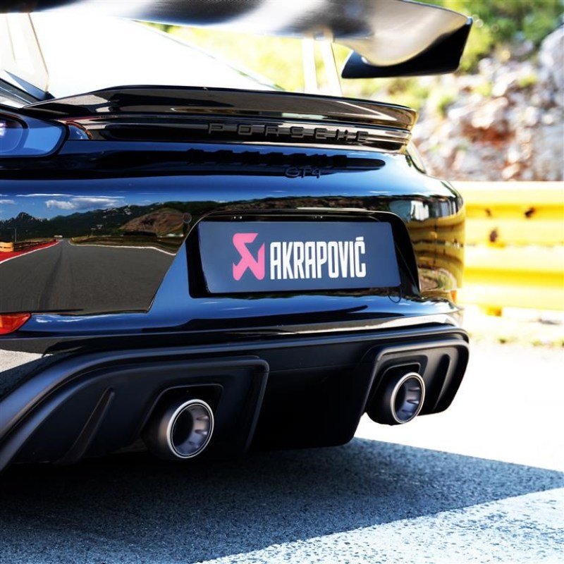 Akrapovic 2020+ Porsche Cayman GT4 (718) Tail Pipe Set (Titanium)-Tips-Akrapovic