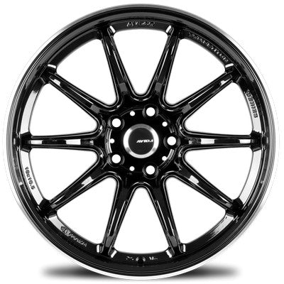 AVID.1 AV-40 Gloss Black - Machined Edge 18x8.5 +35 5x114.3mm 73.1mm