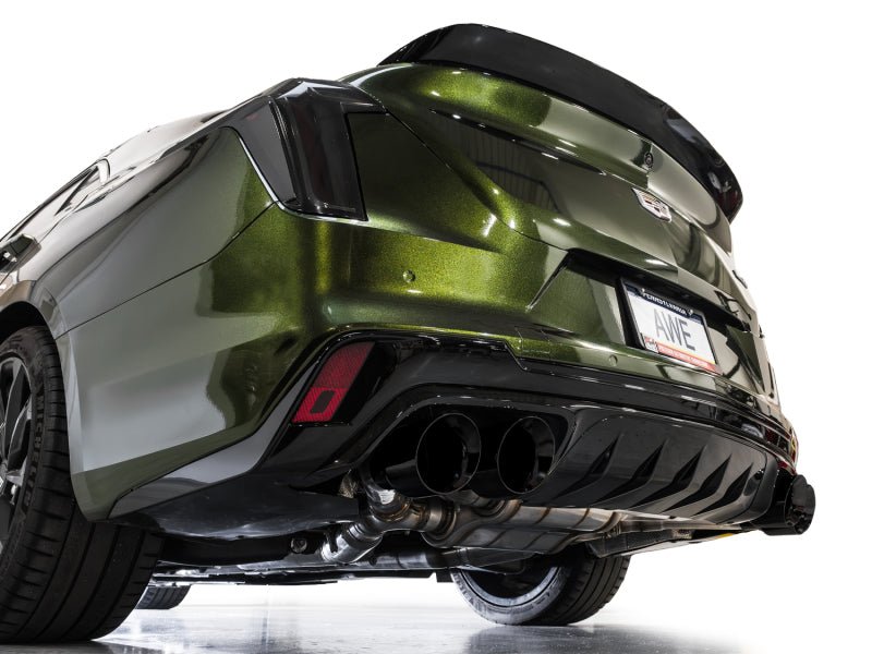 AWE Tuning 2021+ Cadillac CT4 - V Blackwing SwitchPath Exhaust - Diamond Black Tips Catback