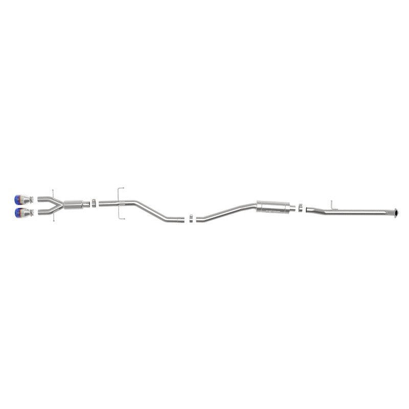 aFe Takeda 2.5in 304 SS Cat-Back Exhaust System w/ Blue Tips 17-20 Honda Civic Si Sedan I4 1.5L