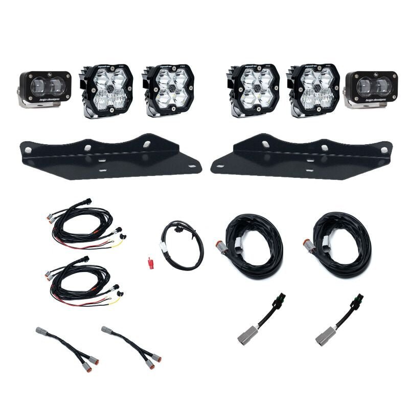 Baja Designs 17 - 20 Ford Raptor Squadron Pro SAE 2.0/S2 Fog Pocket Kit (SAE Fog) - Clear - Fog Lights - Baja Designs