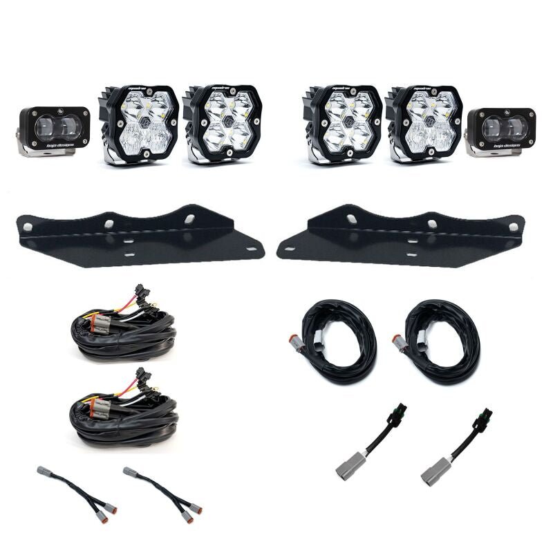 Baja Designs 17 - 20 Ford Raptor Squadron SAE 2.0/S2 Fog Pocket Kit Sportsman (SAE Fog) - Clear - Fog Lights - Baja Designs