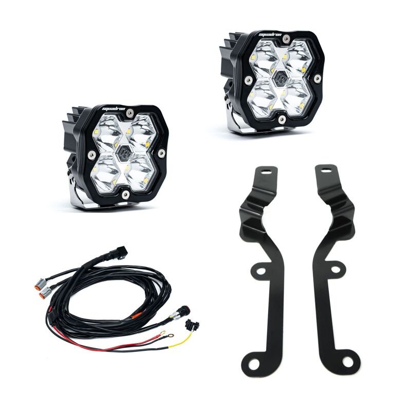 Baja Designs 19 - 24 Chevy Silverado 1500 Squadron Sport 2.0 A - Pillar Kit (Spot) - Clear - Light Bars & Cubes - Baja Designs