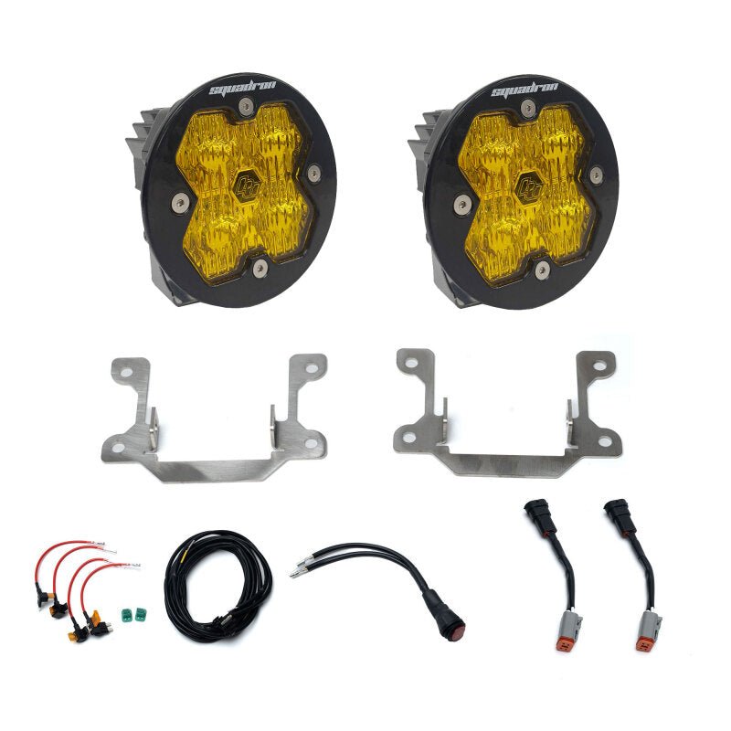 Baja Designs 19 - 25 Ram 2500/3500 Squadron Sport 2.0 Fog Pocket Kit (Wide Cornering) - Baja Amber - Fog Lights - Baja Designs