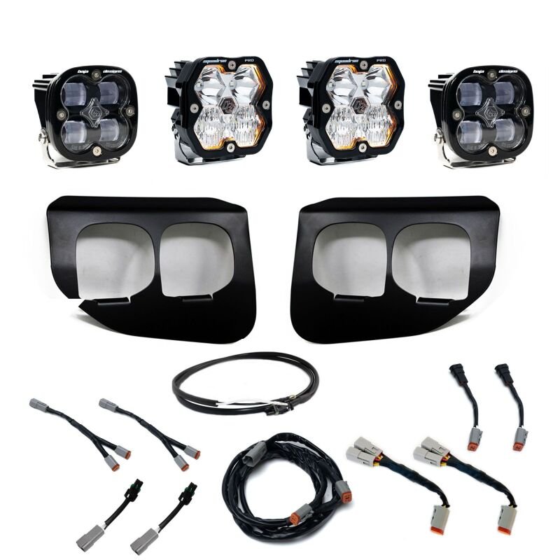 Baja Designs 20 - 22 Ford SD Squadron Pro/SAE 2.0 Dual Fog Pocket Kit Upfitter (SAE Fog) - Clear - Fog Lights - Baja Designs