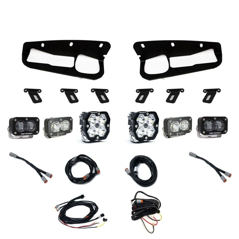 Baja Designs 21 - 25 Ford Bronco Squadron 2.0 Sport (Spot) / S2 SAE / S2 Sport D/C Steel Bumper - Clear - Light Bars & Cubes - Baja Designs