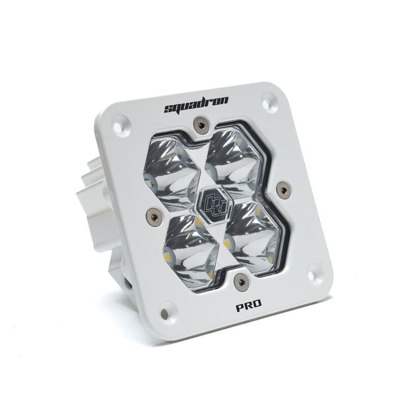 Baja Designs Squadron 2.0 Pro LED Spot (Flush Mount) - White Housing - Light Bars & Cubes - Baja Designs