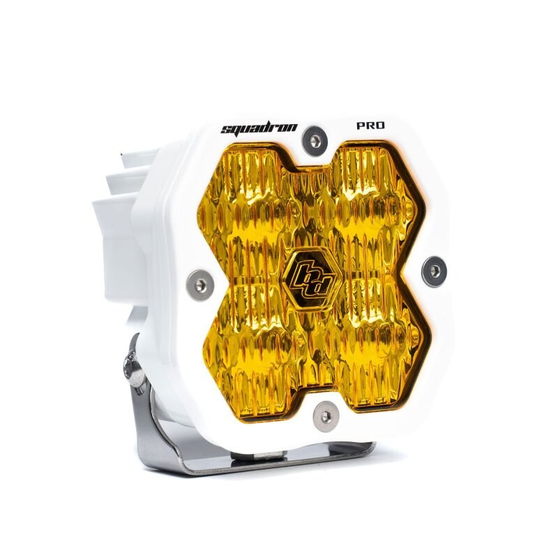 Baja Designs Squadron 2.0 Pro LED Wide Cornering - Baja Amber w/White Housing - Light Bars & Cubes - Baja Designs