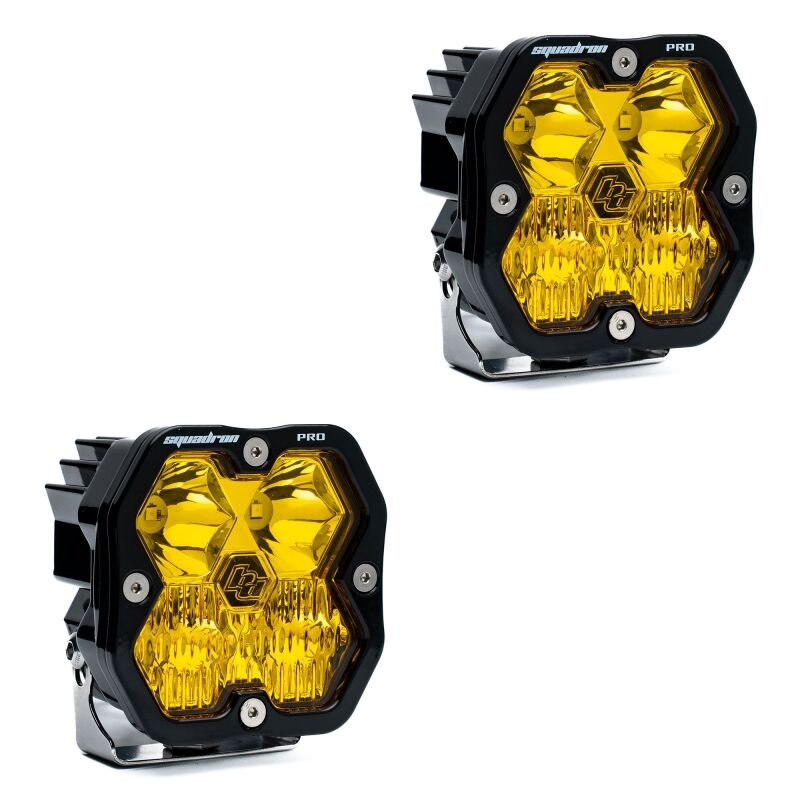Baja Designs Squadron 2.0 Pro (Pair) LED Driving/Combo / No Harness - Baja Amber - Light Bars & Cubes - Baja Designs