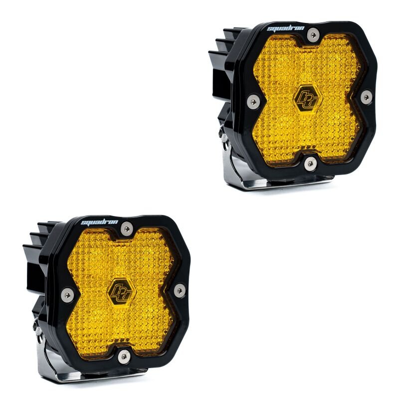 Baja Designs Squadron 2.0 Sport LED Work/Scene (Pair) - Baja Amber - Light Bars & Cubes - Baja Designs