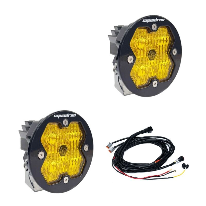 Baja Designs Squadron - R 2.0 Sport LED Wide Cornering (Pair) - Baja Amber - Light Bars & Cubes - Baja Designs