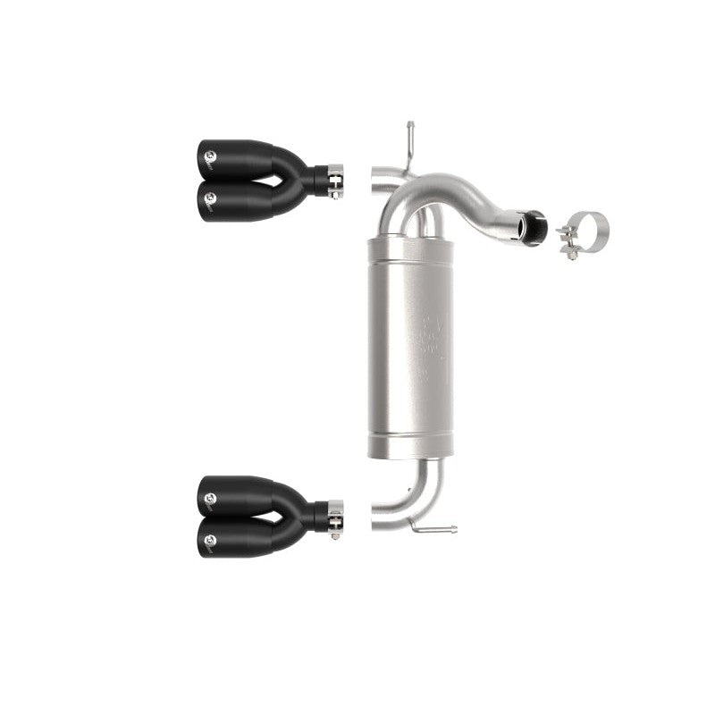 aFe Rebel Series 2.5in 409 SS Axle-Back Exhaust System Black 07-18 Jeep Wrangler (JK) V6-3.6L/3.8L