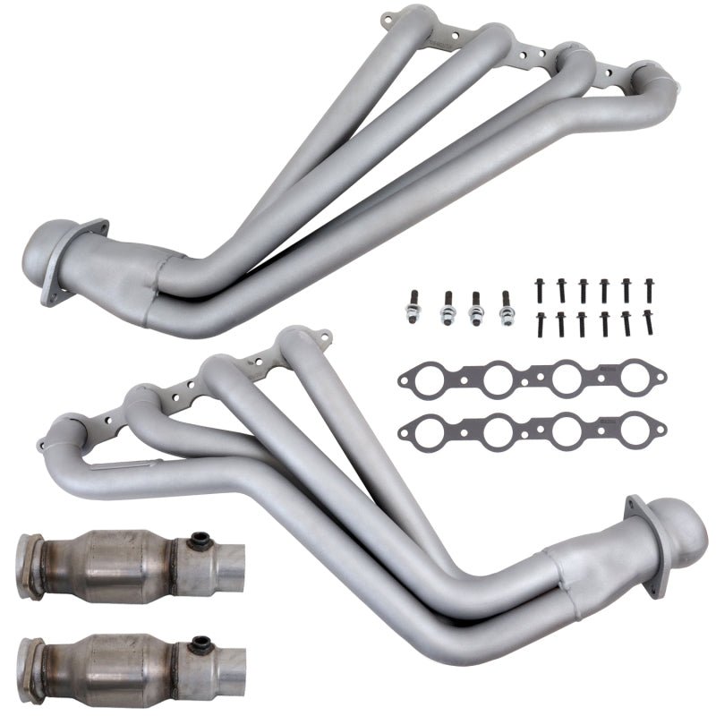 BBK 10 - 15 Camaro LS3 L99 Long Tube Exhaust Headers With Converters - 1 - 3/4 Chrome Headers & Manifolds