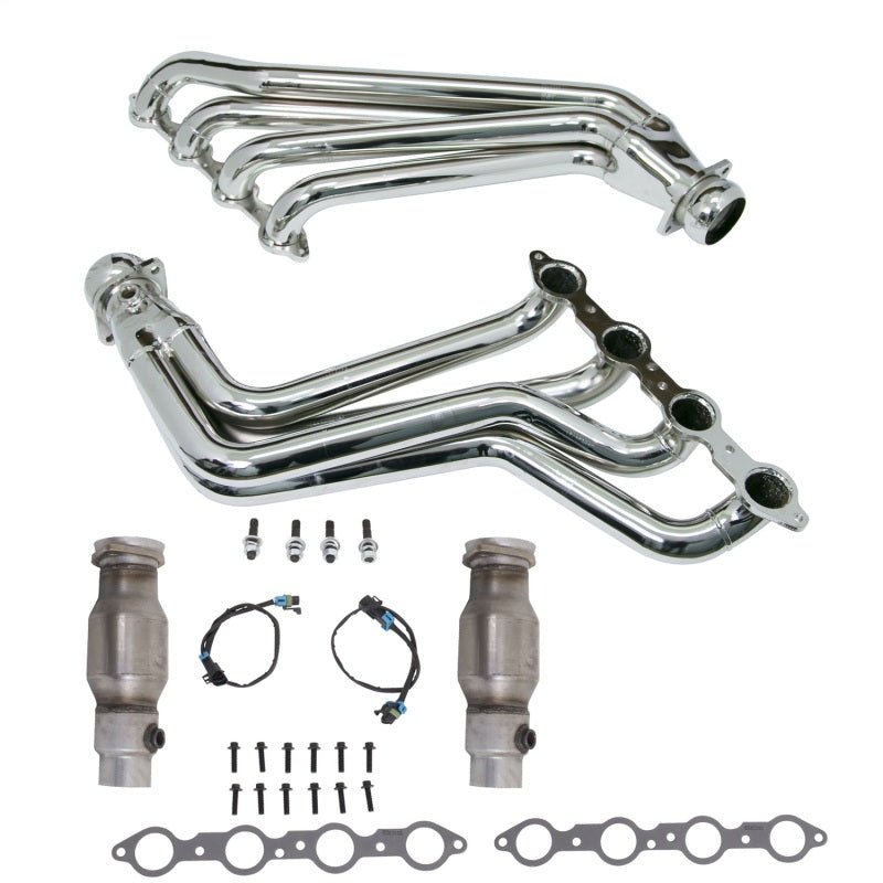 BBK 10 - 15 Camaro LS3 L99 Long Tube Exhaust Headers With Converters - 1 - 3/4 Chrome Headers & Manifolds