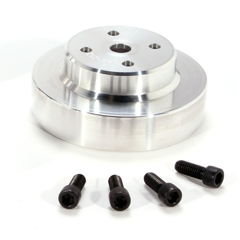 BBK 86 - 93 Mustang 5.0 Underdrive Pulley Kit - Lightweight CNC Billet Aluminum (3pc) Pulleys - Crank, Underdrive