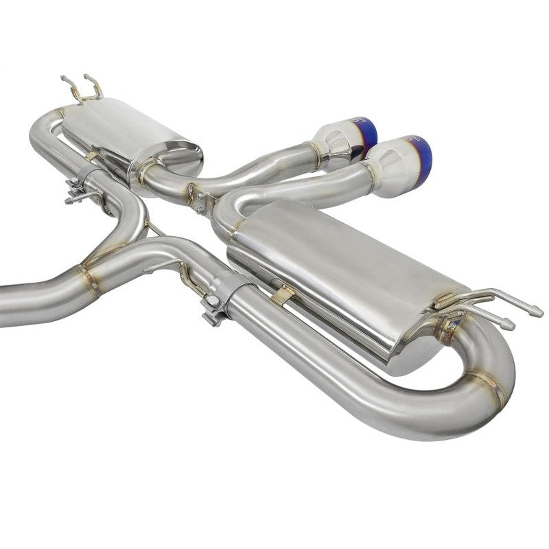 aFe Takeda 3in 304 SS Cat-Back Exhaust System w/ Blue Tips 2017+ Honda Civic Si 4Dr I4 1.5L (t)