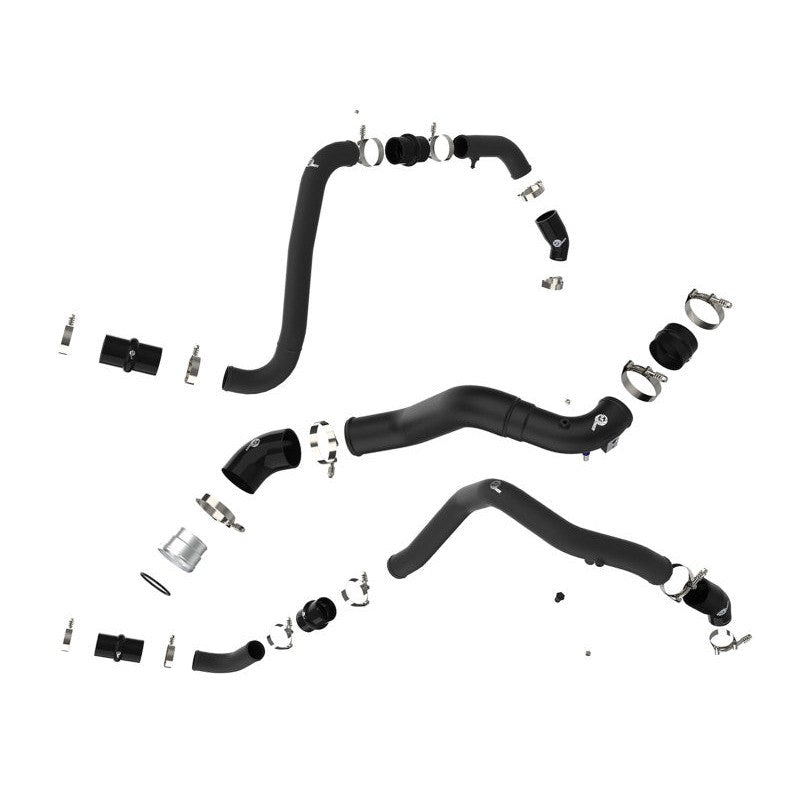 aFe BladeRunner 21-22 Ford F-150 Ecoboost V6-3.5L(tt) Aluminum Hot and Cold Charge Pipe Kit Black