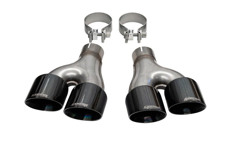 Corsa 2011-2021 Jeep Grand Cherokee Twin 2.5in Inlet / 4in Outlet Black PVD Pro-Series Tip Kit-Tips-CORSA Performance