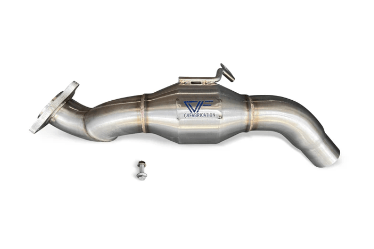 CV Fabrication 22 - 24 Ford Ranger 2.3L EcoBoost RFCDP - 2 3in Stainless Steel Catted Downpipe - Downpipes - CV Fabrication