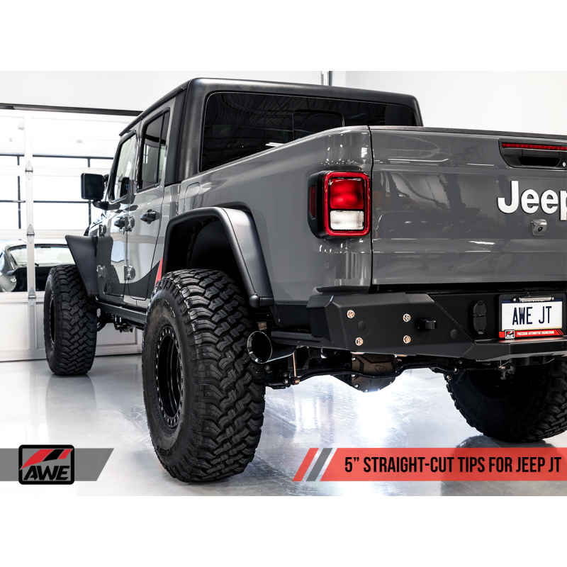 AWE Tuning 2020+ Jeep Gladiator 3.6L Trail-to-Tread (Single-Side) Conversion Kit w/Diamond Blk Tip