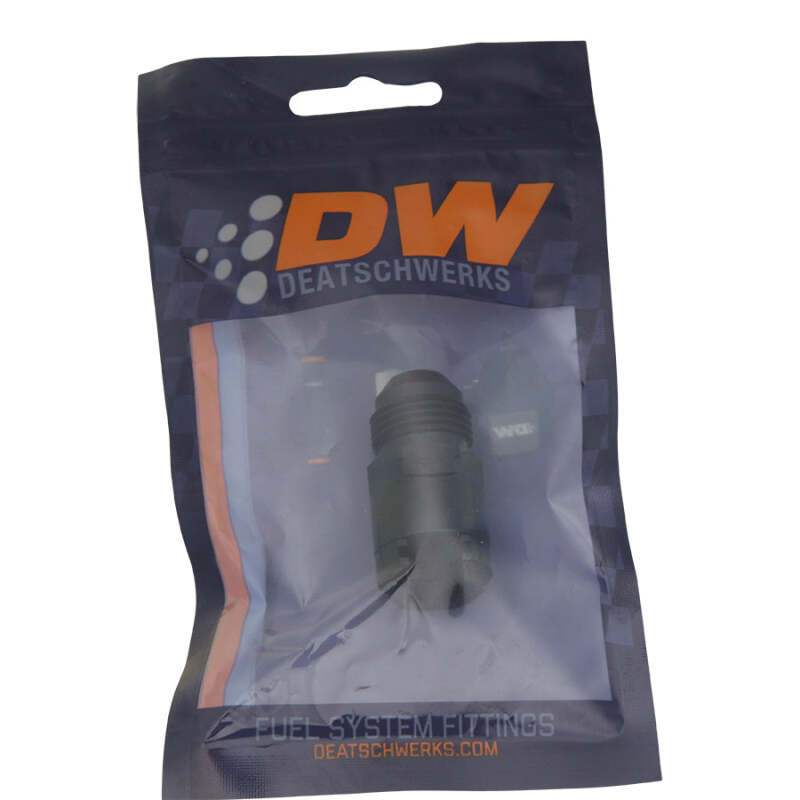 DeatschWerks 8AN Male Flare to 3/8in Female EFI Quick Connect Adapter - Anodized DW Titanium-Fuel Components Misc-DeatschWerks
