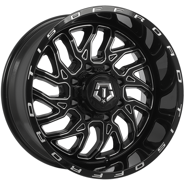 TIS Wheels 544 Gloss Black - Milled Edge 20x9 0 8x170mm 125.2mm