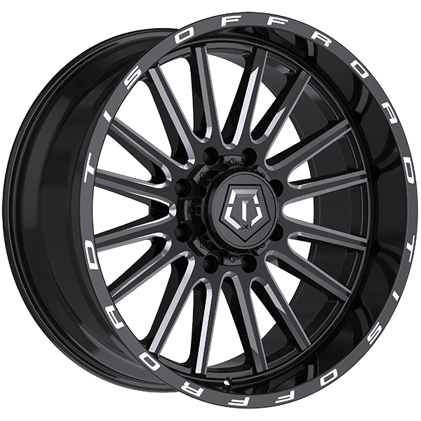 TIS Wheels 567 Gloss Black - Milled Edge 22x10 -19 8x165.1mm 125.2mm