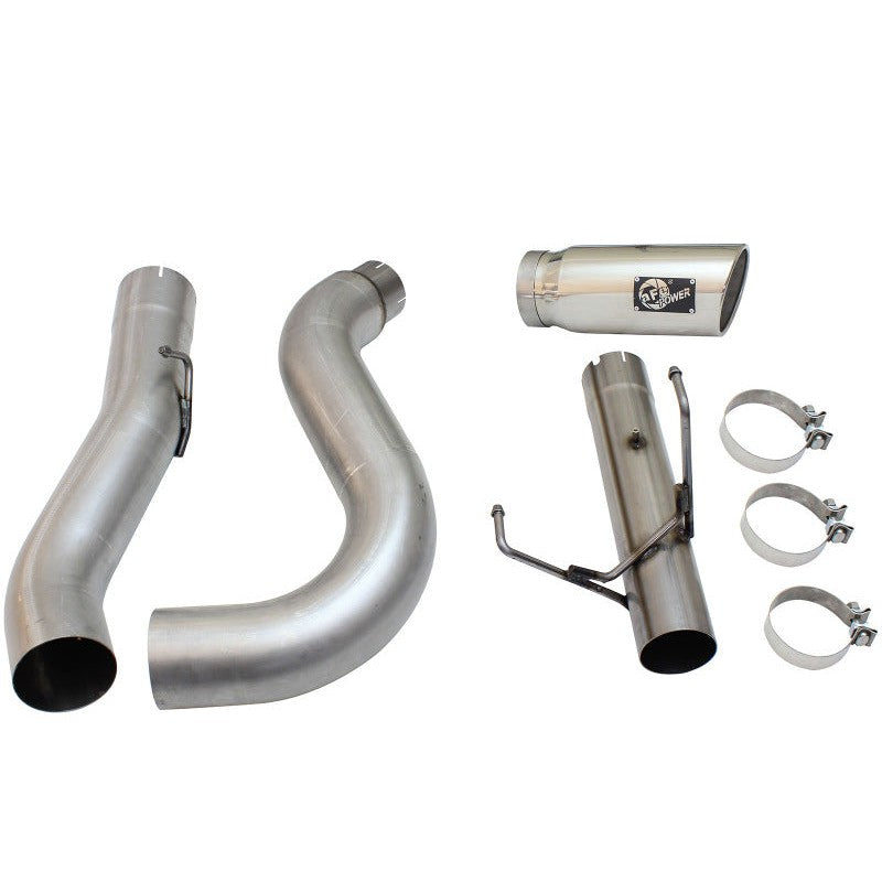 aFe MACHForce XP Exhaust Large Bore 5in DPF-Back Alu. 13-15 Dodge Trucks L6-6.7L (td) *Polish Tip