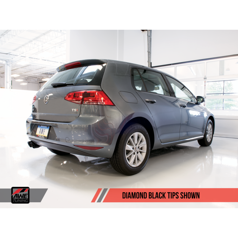 AWE Tuning VW MK7 Golf 1.8T Track Edition Exhaust w/Diamond Black Tips (90mm)