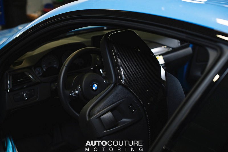 Eventuri BMW F80 M3 / F82 M4 Black Carbon Seat Back Cover Set Dash & Interior Trim