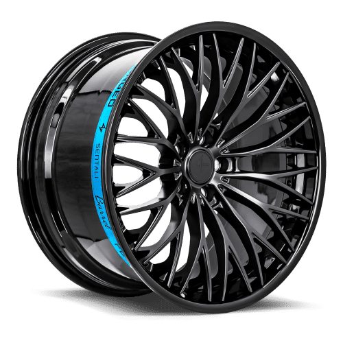 Sentali Barrel Forged SB1 Gloss Black Lip / Matte Black Centre 22x10.5 +25 5x112mm 66.6mm