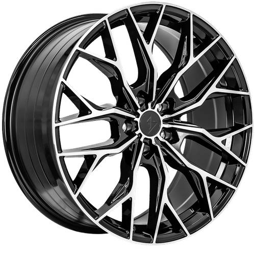Sentali Street SS2 Gloss Black Machined Face 19x8.5 +35 5x114.3mm 73.1mm