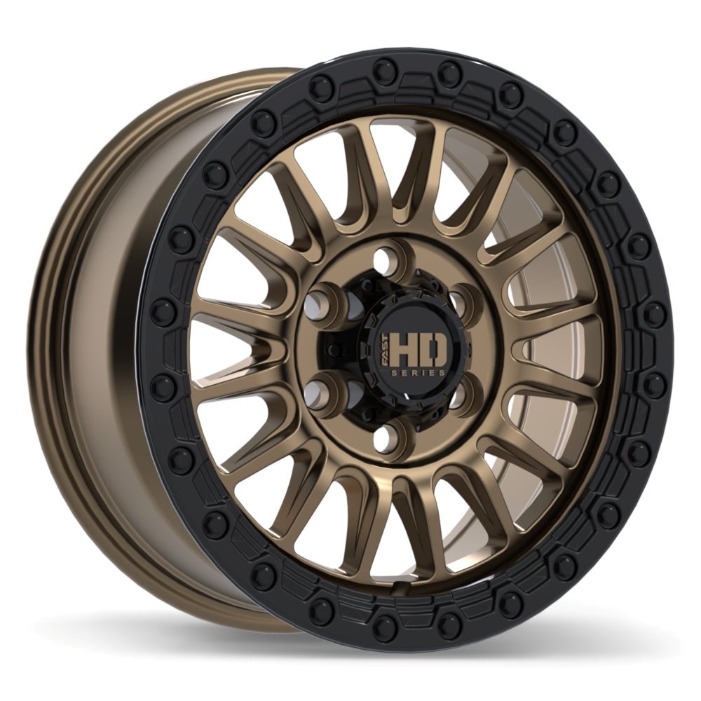 Fast HD Surge Satin Bronze with Gloss Black Lip 18x8.5 +20 6x139.7mm 95.1mm-Wheels-Fast HD