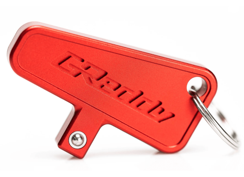 GReddy 3/8in Drive Master Switch Keychain - Red - Stickers/Decals/Banners - GReddy