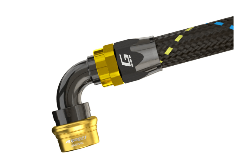 GReddy PRO/SPEC AN06 90 Degree Quick Release Hose End(s) Black/Gold - Oil Line Kits - GReddy