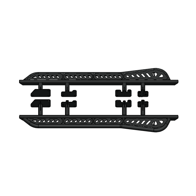 Greenlane Offroad 4TH GEN TACOMA ALUMINUM SLIDERS WITH REAR KICK OUT