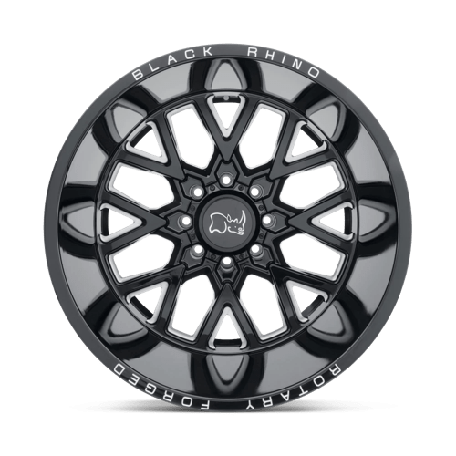 Black Rhino GRIMLOCK Gloss Black & Milled 20x9.5 +12 8x180mm 125.1mm