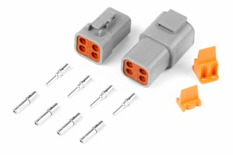 Haltech Matching Set of Deutsch DTP-4 Connectors (25 Amp) Plug & Pins-Wiring Connectors-Haltech