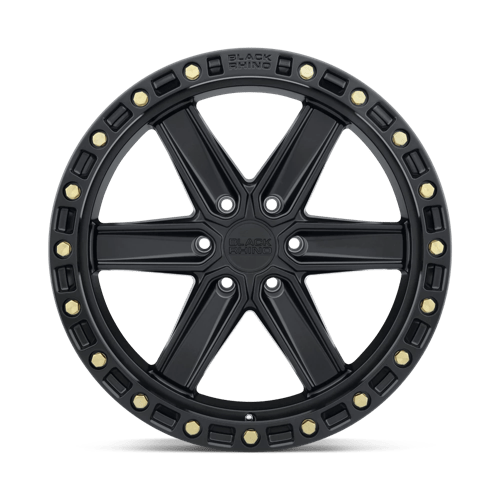 Black Rhino HENDERSON Matte Black W/ Brass Bolts 20x9.5 -18 6x139.7mm 112.1mm