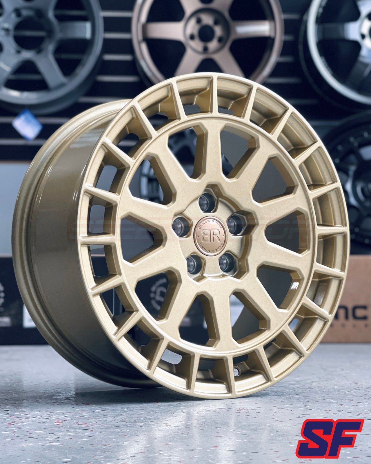 BLACK RHINO BOXER 17x8.0 +40 5x100 GLOSS GOLD