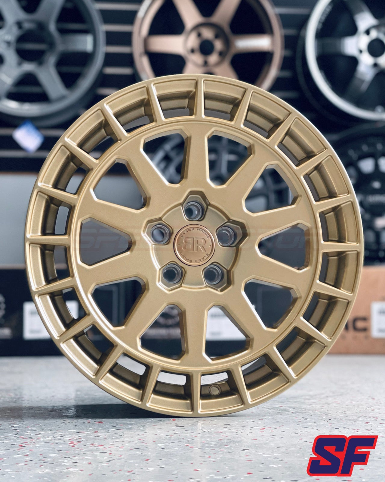 BLACK RHINO BOXER 17x8.0 +40 5x100 GLOSS GOLD