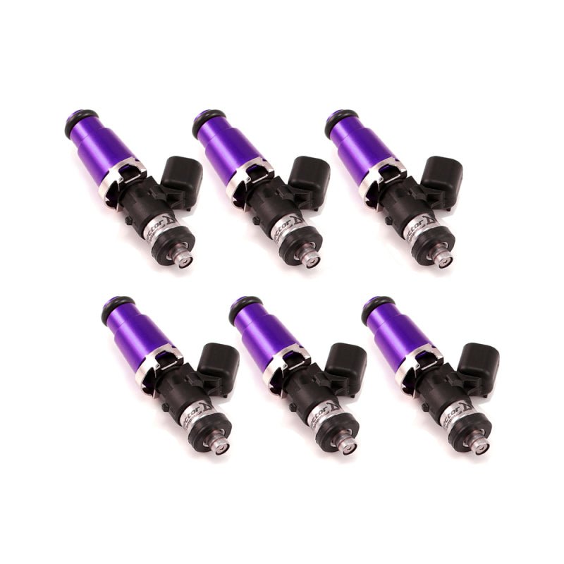 Injector Dynamics 1340cc Injectors - 60mm Length - 14mm Purple Top - Denso Lower Cushion (Set of 6) - Fuel Injector Sets - 6Cyl - Injector Dynamics