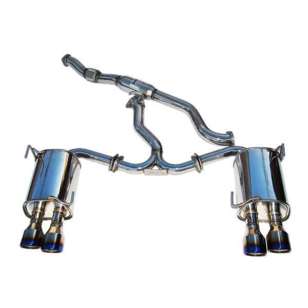 Invidia 15+ Subaru STI 4Dr Q300 Single Layer Titanium Burnt Quad Tip Cat-Back Exhaust