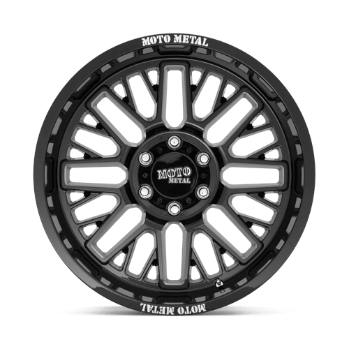 Moto Metal MO802 WARLOCK Gloss Black Milled 20x9 +18 6x114.3mm 66.1mm - Wheels - Moto Metal