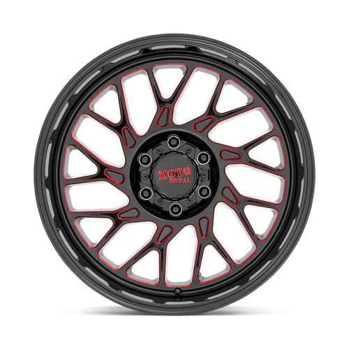 Moto Metal MO805 Gloss Black Milled W/ Red Tint 20x10 - 18 6x139.7mm 106.1mm - Wheels - Moto Metal