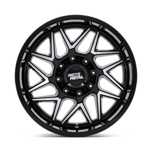 Moto Metal MO812 TURBINE Gloss Black W/ Machined Face 20x9 +1 5x139.7mm 78.1mm - Wheels - Moto Metal