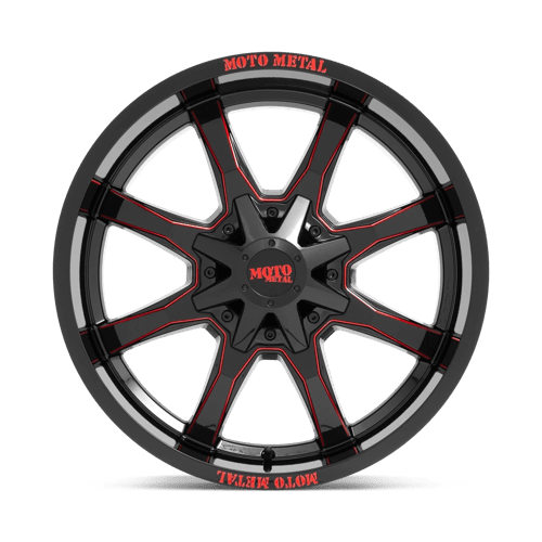 Moto Metal MO970 G - blk Milled Red Moto Metal Lp 20x10 - 18 8x170mm 125.1mm - Wheels - Moto Metal