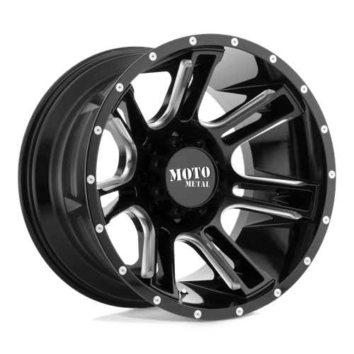 Moto Metal MO982 AMP Gloss Black Milled 20x9 0 6x139.7mm 106.1mm - Wheels - Moto Metal
